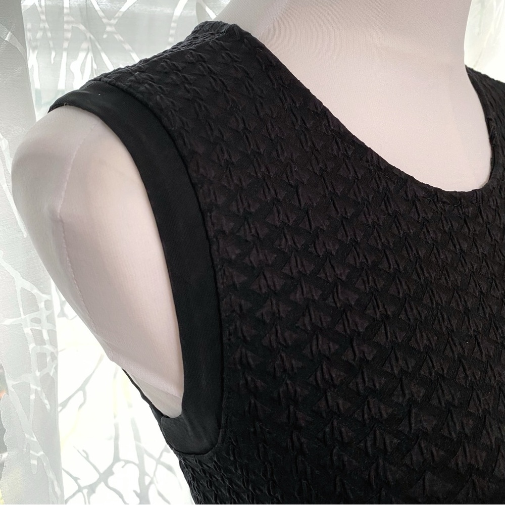 OPENING CEREMONY BLACK OPEN BACK SHEER SIDE PANEL SLEEVELESS FITTED MAXI DRESS - Picture 9 of 13